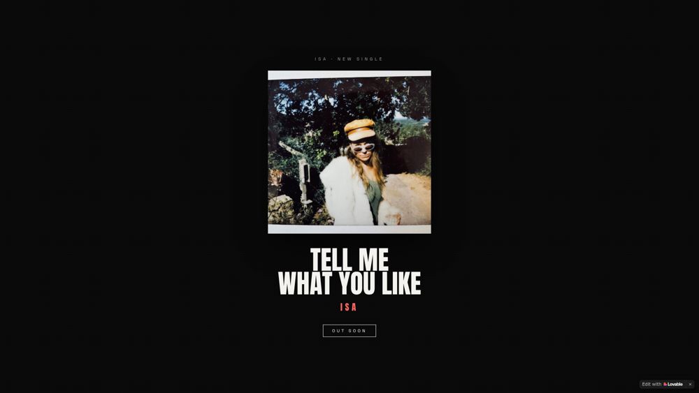 Preview of the TELL ME WHAT YOU LIKE website by ISA · preview-tell-me-what-you-like.com.jpg · isa_artist_isacouture_dirty_printer